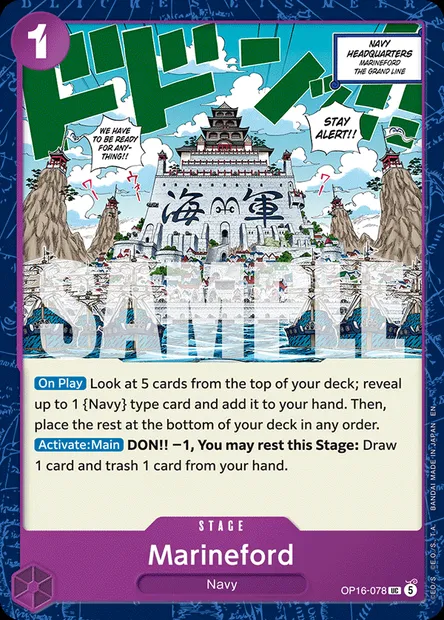 Marineford, One Piece card OP16-078 — THE TIME OF BATTLE set