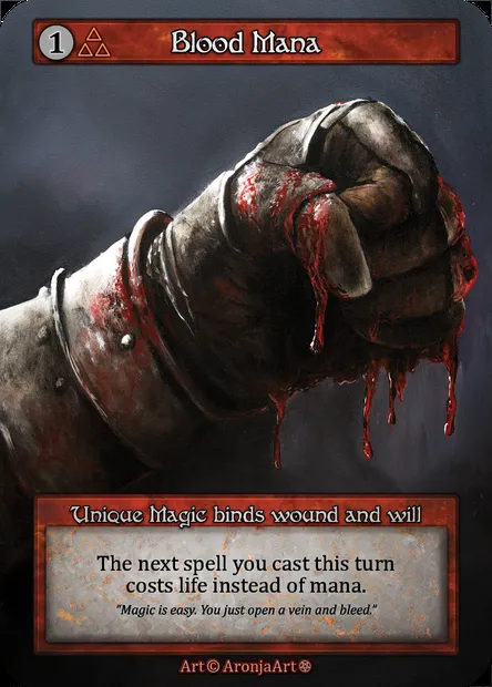 Blood Mana, Sorcery card GOT 220 — Gothic set
