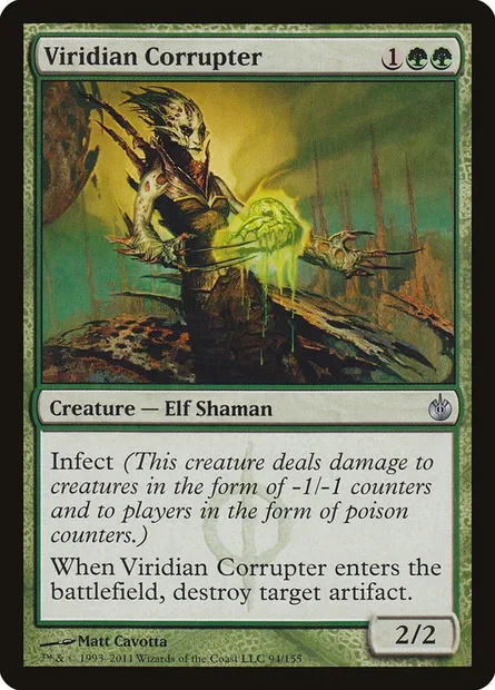 Viridian Corrupter, Magic card MBS 94 — Mirrodin Besieged set