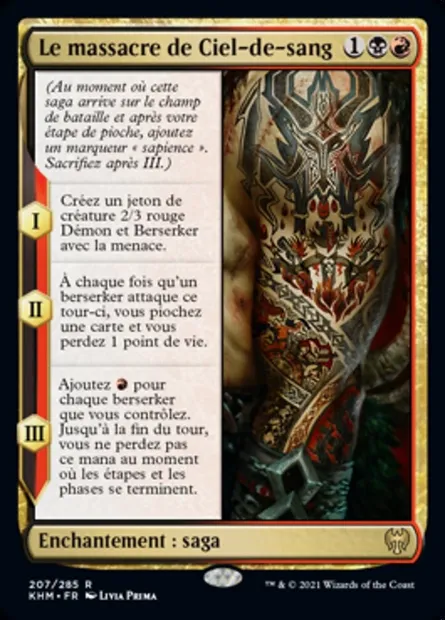 Le massacre de Ciel-de-sang, carte Magic KHM 207 — extension Kaldheim