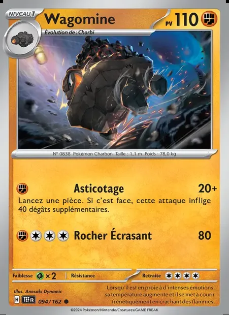 Wagomine, carte Pokémon TEF 094 — extension Forces Temporelles