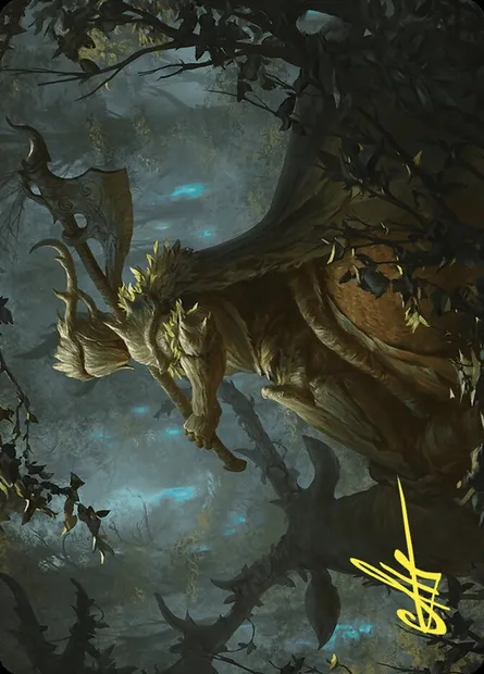 Verdant Outrider // Verdant Outrider, Magic card AWOE 28 — Wilds of Eldraine Art Series set
