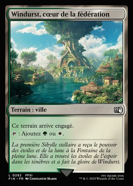 Windurst, cœur de la fédération, carte Magic FIN 292 — extension Final Fantasy