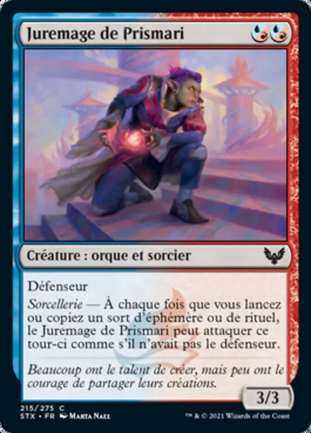 Juremage de Prismari, carte Magic STX 215 — extension Strixhaven: l'Académie des Mages