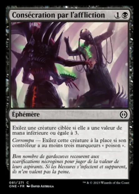 Consécration par l'affliction, carte Magic ONE 81 — extension Tous Phyrexians
