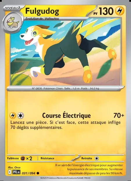 Fulgudog, carte Pokémon PFL 031 — extension Flammes Fantasmagoriques