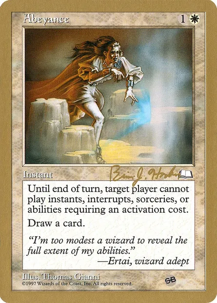 Abeyance, Magic card WC98 bh1sb — World Championship Decks 1998 set