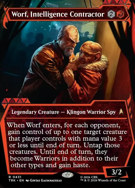 Worf, Intelligence Contractor, Magic card TRK 431 — Star Trek set