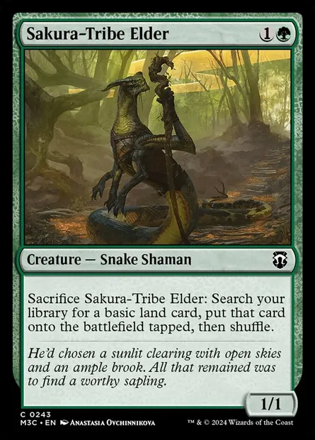 Sakura-Tribe Elder, Magic card M3C 243 — Modern Horizons 3 Commander set