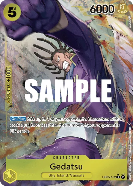 Gedatsu, carte One Piece OP05-102 — extension AWAKENING OF THE NEW ERA