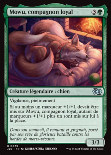 Mowu, compagnon loyal, carte Magic J25 79 — extension Foundations Jumpstart
