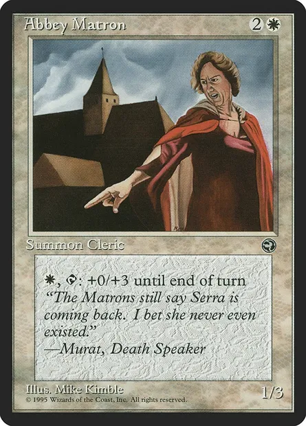 Abbey Matron, Magic card HML 2b — Homelands set