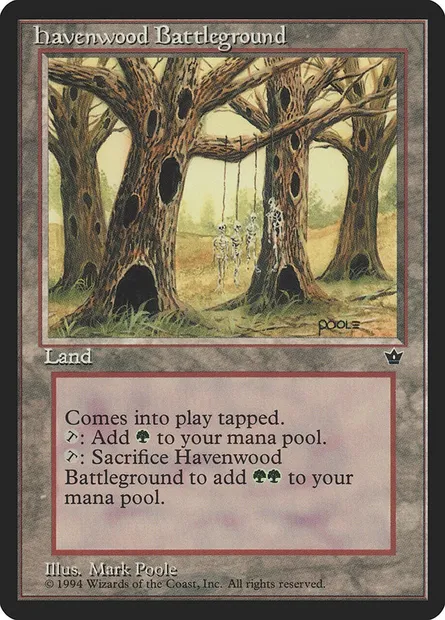 Havenwood Battleground, Magic card FEM 96 — Fallen Empires set