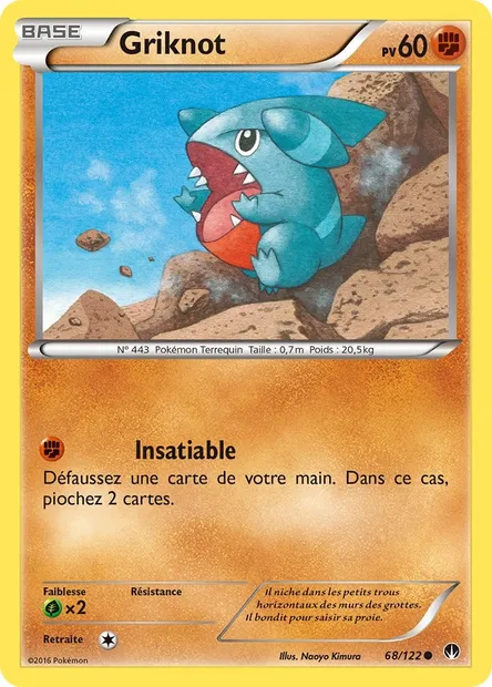 Griknot, carte Pokémon BKP 68 — extension Rupture Turbo