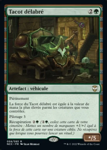 Tacot délabré, carte Magic NCC 58 — extension New Capenna Commander