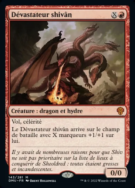 Dévastateur shivân, carte Magic DMU 143 — extension Dominaria Uni