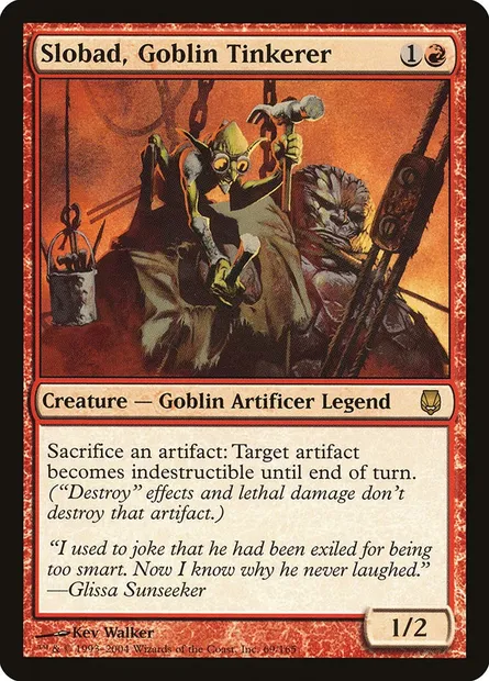 Slobad, Goblin Tinkerer, Magic card DST 69 — Darksteel set