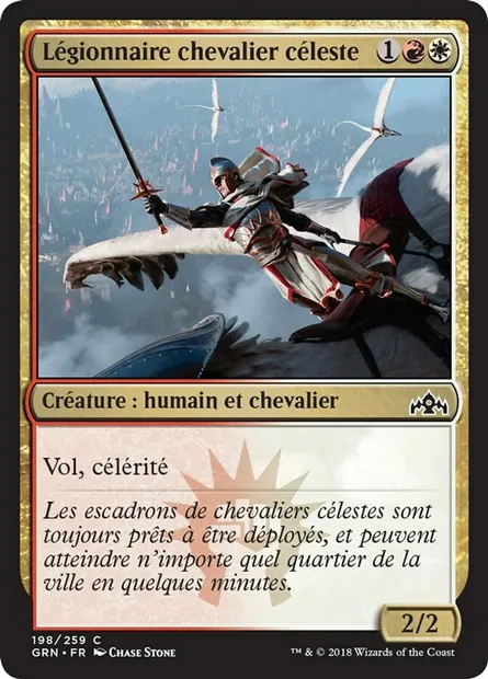 Légionnaire chevalier céleste, carte Magic GRN 198 — extension Les Guildes de Ravnica