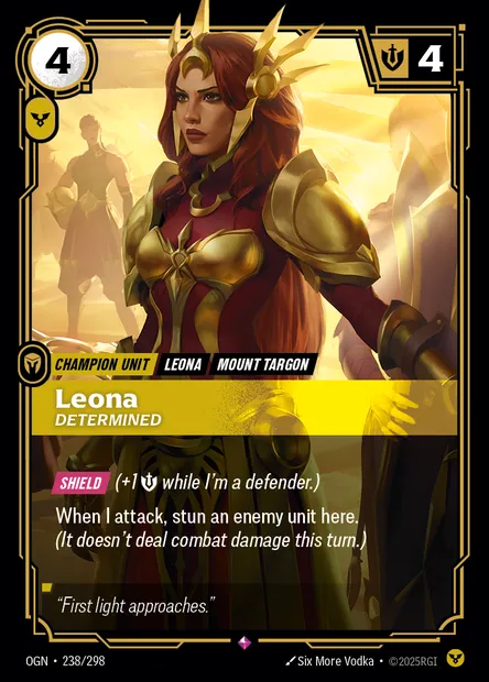 Leona, carte Riftbound OGN 238 — extension Origins