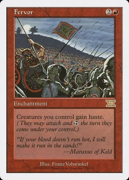 Fervor, Magic card 6ED 174 — Classic Sixth Edition set