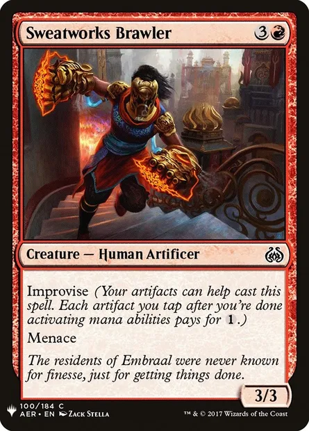 Sweatworks Brawler, Magic card PLST AER-100 — The List set