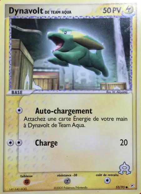 Dynavolt de Team Aqua, carte Pokémon MA 53 — extension EX Team Magma vs Team Aqua