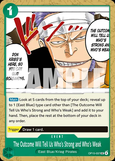 The Outcome Will Tell Us Who's Strong and Who's Weak, One Piece card OP15-037 — ADVENTURE ON KAMI’S ISLAND set
