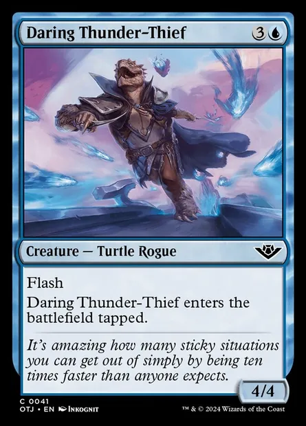 Daring Thunder-Thief, Magic card OTJ 41 — Outlaws of Thunder Junction set