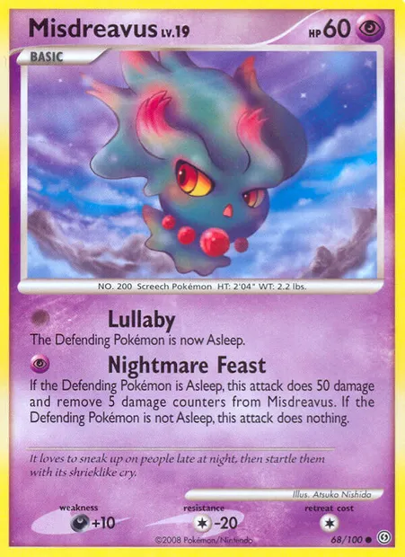Misdreavus, Pokémon card SF 68 — Stormfront set
