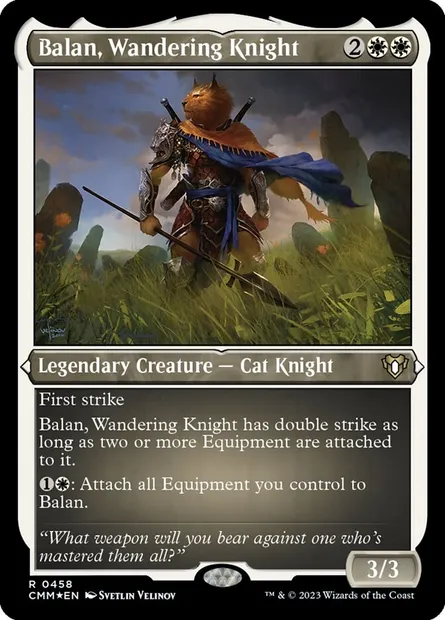 Balan, Wandering Knight, Magic card CMM 458 — Commander Masters set