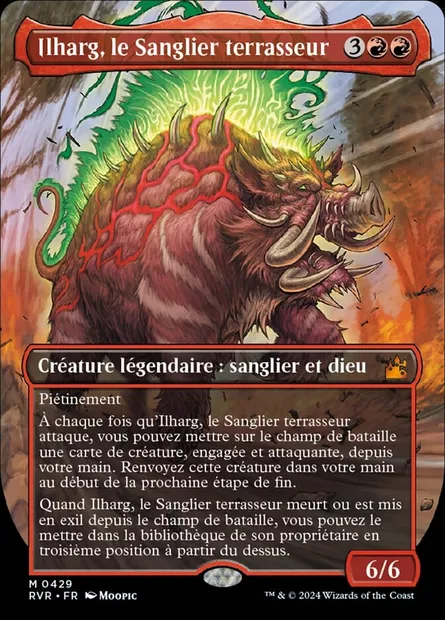 Ilharg, le Sanglier terrasseur, carte Magic RVR 429 — extension Ravnica Remastered