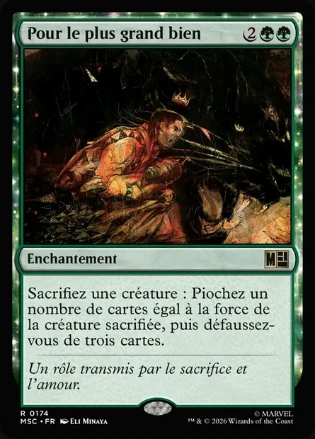 Pour le plus grand bien, carte Magic MSC 174 — extension Marvel Super Heroes Commander