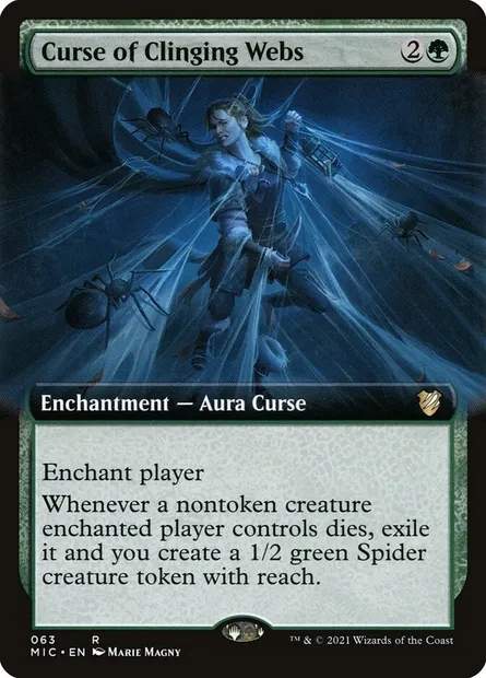 Curse of Clinging Webs, Magic card MIC 63 — Midnight Hunt Commander set
