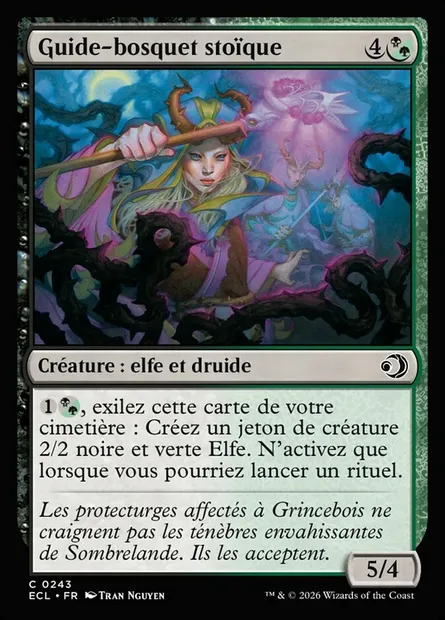 Guide-bosquet stoïque, carte Magic ECL 243 — extension Lorwyn Eclipsed