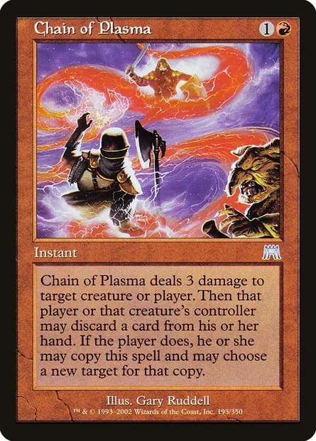 Chaîne de plasma, carte Magic ONS 193 — extension Carnage
