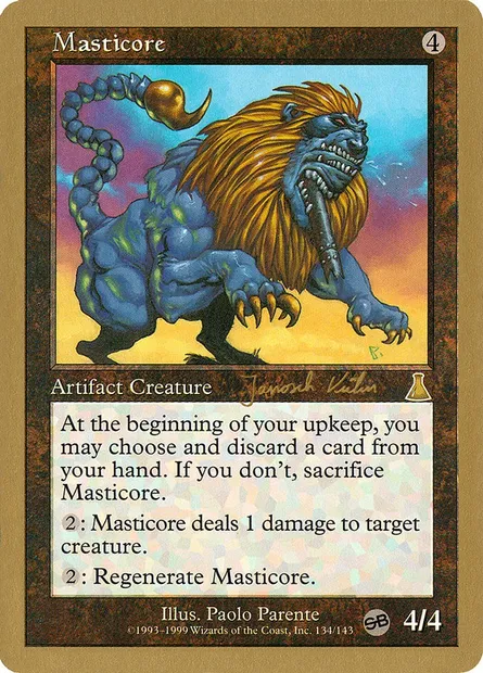 Masticore, carte Magic WC00 jk134sb — extension World Championship Decks 2000