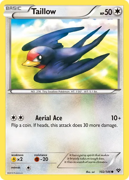Taillow, Pokémon card XY 102 — XY set