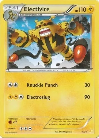 Electivire, Pokémon card TK9P 004 — XY Trainer Kit: Pikachu Libre & Suicune (Pikachu Libre) set