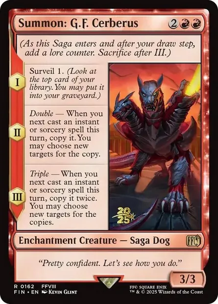 Summon: G.F. Cerberus, Magic card PFIN 162s — Final Fantasy Promos set