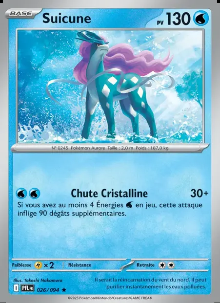 Suicune, carte Pokémon PFL 026 — extension Flammes Fantasmagoriques