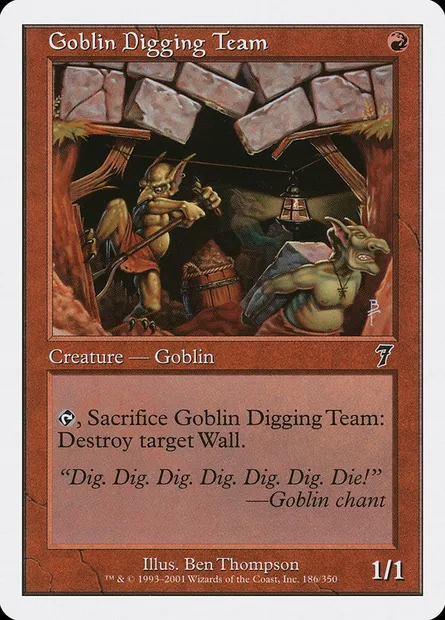 Goblin Digging Team, Magic card 7ED 186 — Seventh Edition set