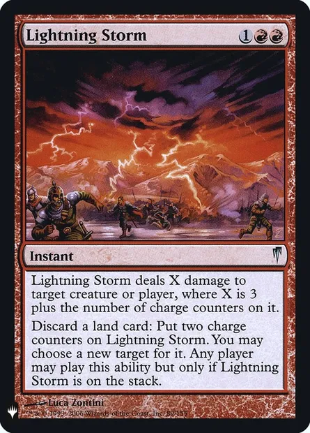 Lightning Storm, Magic card PLST CSP-89 — The List set
