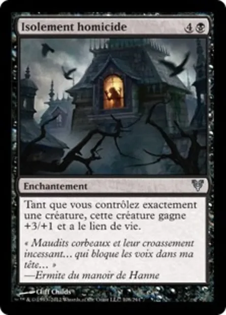 Isolement homicide, carte Magic AVR 108 — extension Avacyn ressuscitée