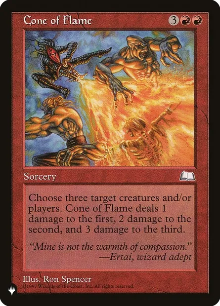 Cône de flammes, carte Magic PLST WTH-95 — extension The List