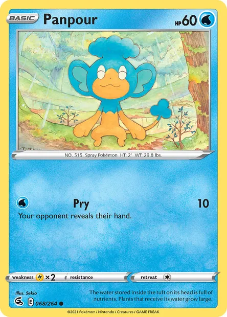 Panpour, Pokémon card FST 68 — Fusion Strike set