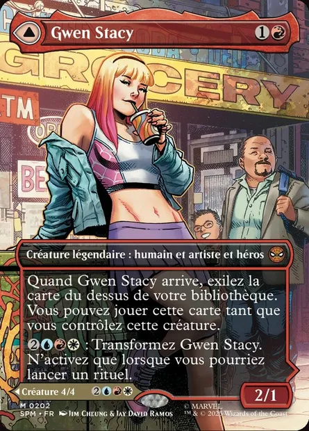 Gwen Stacy // Ghost-Spider, carte Magic SPM 202 — extension Marvel's Spider-Man