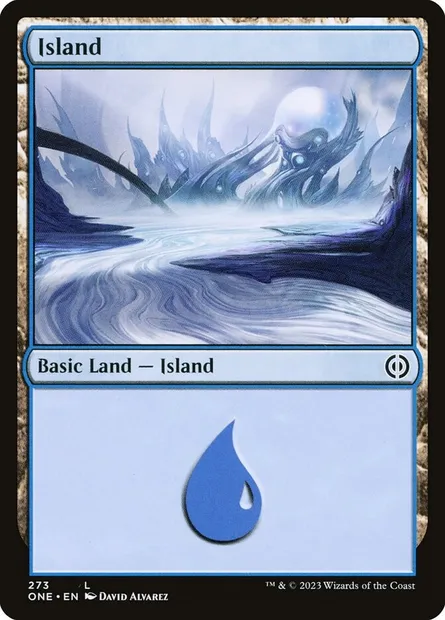 Island, Magic card ONE 273 — Phyrexia: All Will Be One set