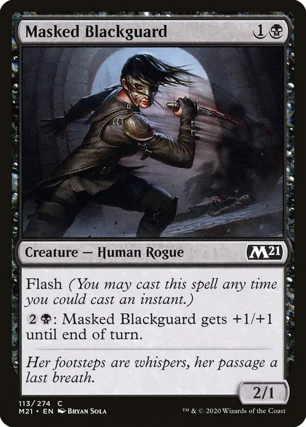 Masked Blackguard, Magic card M21 113 — Core Set 2021 set