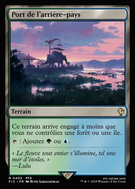 Port de l'arrière-pays, carte Magic FIC 403 — extension Final Fantasy Commander