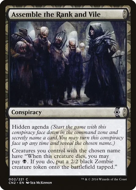 Assemble the Rank and Vile, Magic card CN2 2 — Conspiracy: Take the Crown set